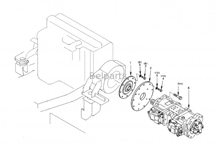 Belparts Excavator  360 EC360 EC210BLC EC460 حفارة مضخة هيدروليكية رئيسية Assy SA 7220-00700