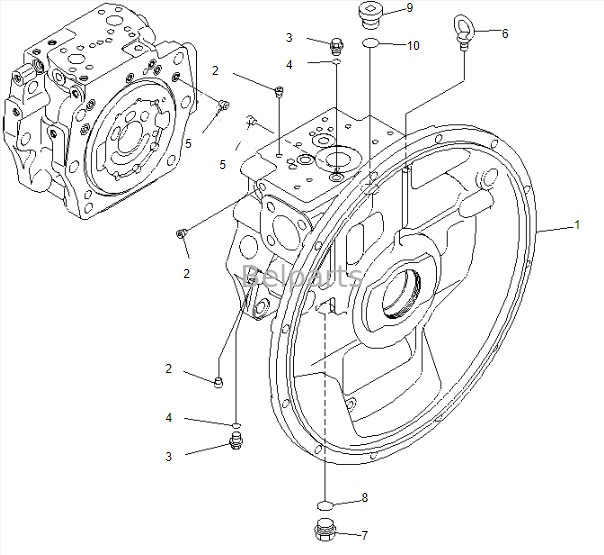 المضخة الرئيسية للحفر PC300-8 المضخة الرئيسية الهيدروليكية 708-2G-00700 708-2G-00150 لـ Komatsu