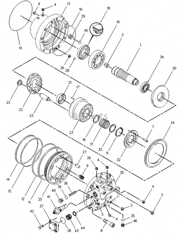 أجزاء الحفرة المحرك السفر Assy ل E315D محرك القيادة النهائية Assy 1026433 1076553