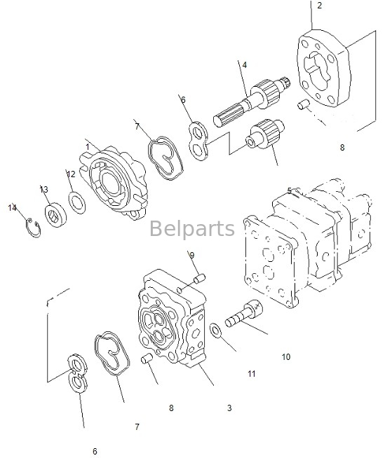 PC50MR-2 9086 أجزاء الحفر المضخة الرئيسية للضخة الهيدروليكية كوماتسو 708-3S-00461 705-41-08090