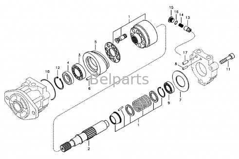 EC330C L EC380D EC340D L أجزاء حفر حفر EC360C L EC480D EC460C ECR145D L محرك مروحة البستون VOE 14533496