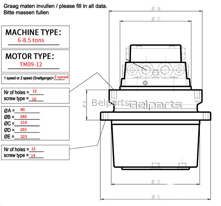 حفارة Belparts DH290LC-V تخفيض التأرجح 2101-1025G 2101-1025E 2101-1025H علبة تروس التأرجح لحفارة دوسان