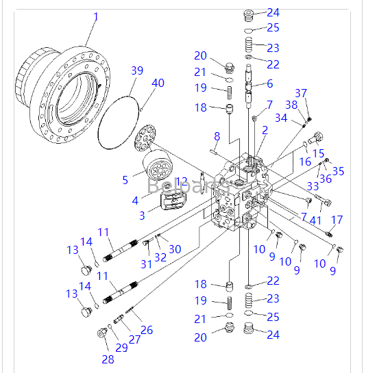 706-8J-01411 706-8J-01421 محرك السفر لـ PKOMATSU C390LC-10 PC400-7 PC400LC-7 PC400-8 PC400LC-8 قطعة الحفار جهاز المسار الهيدروليكي