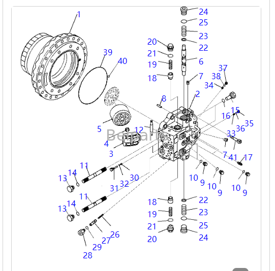 706-8J-01012 محرك السفر لكوماتسو PC300-7 PC400-7 PC400-7E0 PC400LC-8 PC400-8 PC450-7 PC450-7E0 PC450-8 PC550LC-8 حفارة