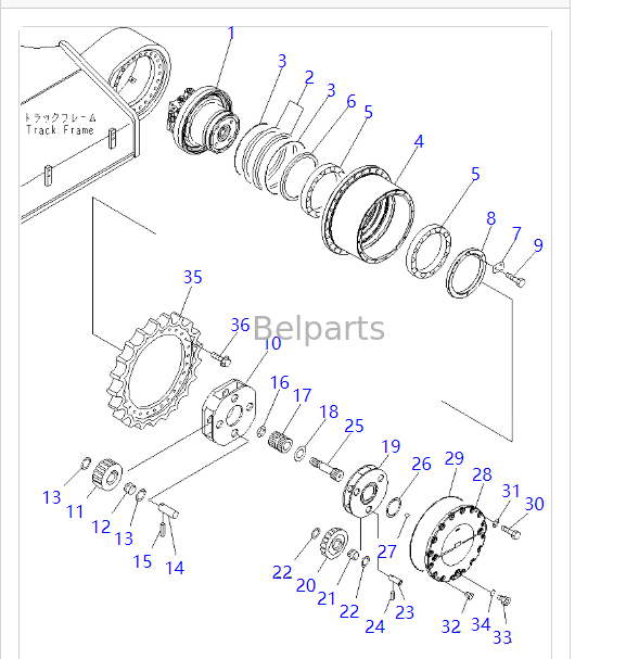 208-27-00411 208-27-00421 المحرك النهائي لكوماتسو PC390LC-10 PC400-7 PC400LC-7 PC450-7 PC450LC-7 PC450-8 PC450LC-8 محرك مسار السفر للحفارة مع التخفيض