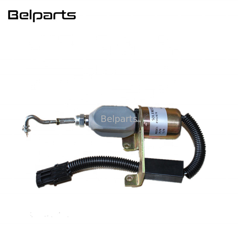 قطع غيار حفارة 4942879 Flamout Switch SD008A2 Electric Stop Solenoid For Digger