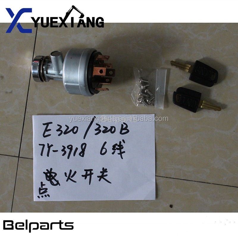 Belparts Excavator 307308C 312320320C Electric 6 Lines Switch Group بدء التشغيل الحراري E320B E320C 7Y-3918 Ignition Starter