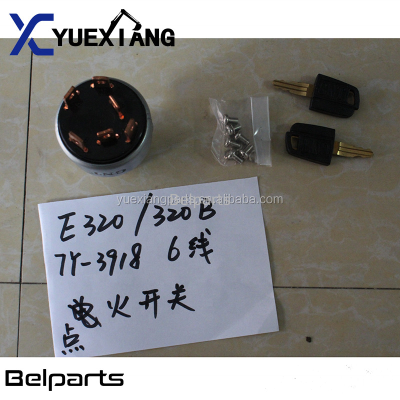 Belparts Excavator 307308C 312320320C Electric 6 Lines Switch Group بدء التشغيل الحراري E320B E320C 7Y-3918 Ignition Starter
