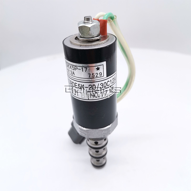 أجزاء حفارة هيدروليكية صغيرة SK200-5 12A-101 12A-111 G24D12 G24Y12 صمام الملف اللولبي للمضخة الرئيسية
