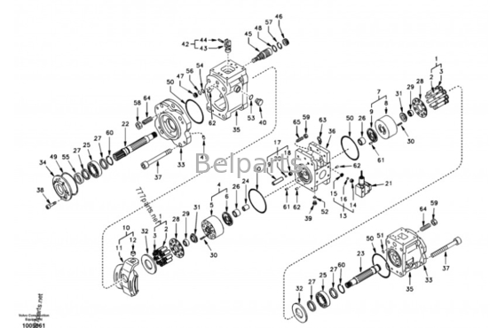 قطع غيار الحفر TM60 R320LC-7 R305-7 محرك السفر Assy 39Q8-42100